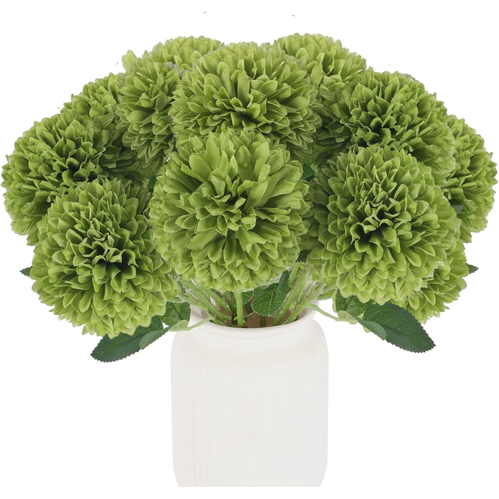12 Pcs Artificial Chrysanthemums Flowers